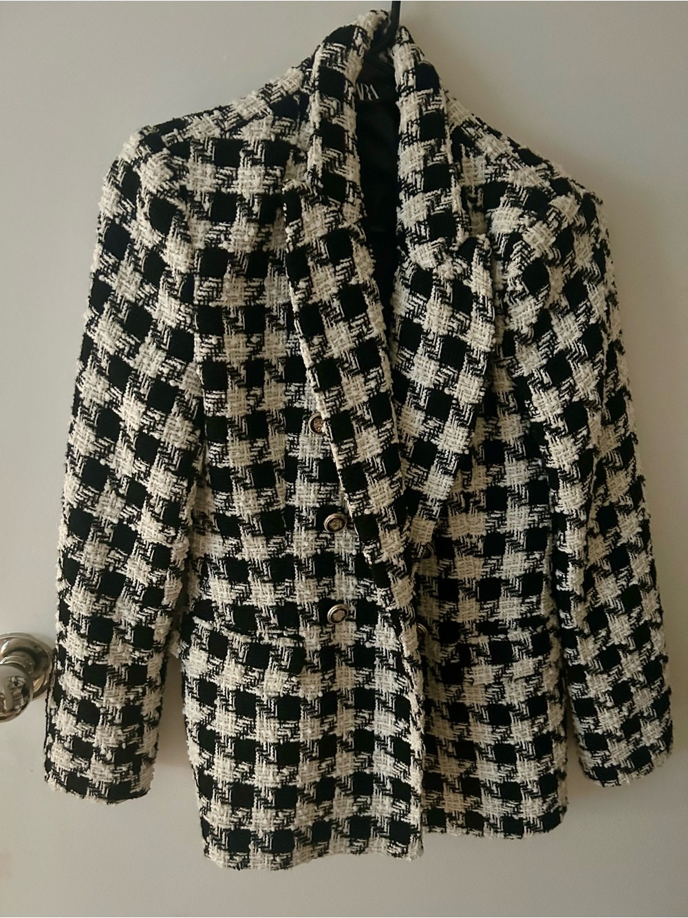 Zara Houndstooth Blazer